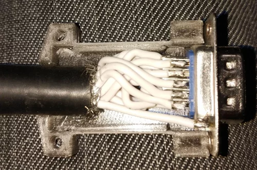 Soldered VGA connector